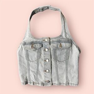 Universal Thread Light Denim Crop Top size xs